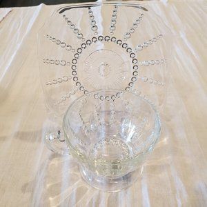 Federal Glass Columbia Crystal Cup & Saucer